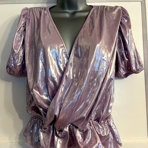 Zara iridescent top
